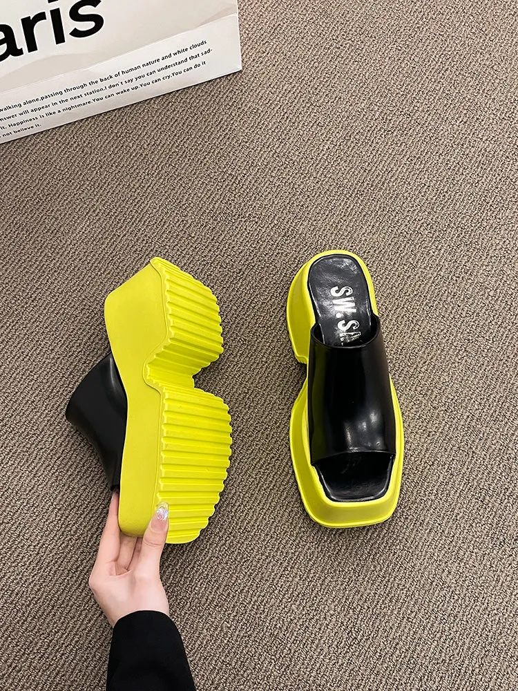 Muffin Cake-100 Platform Creepers Slippers