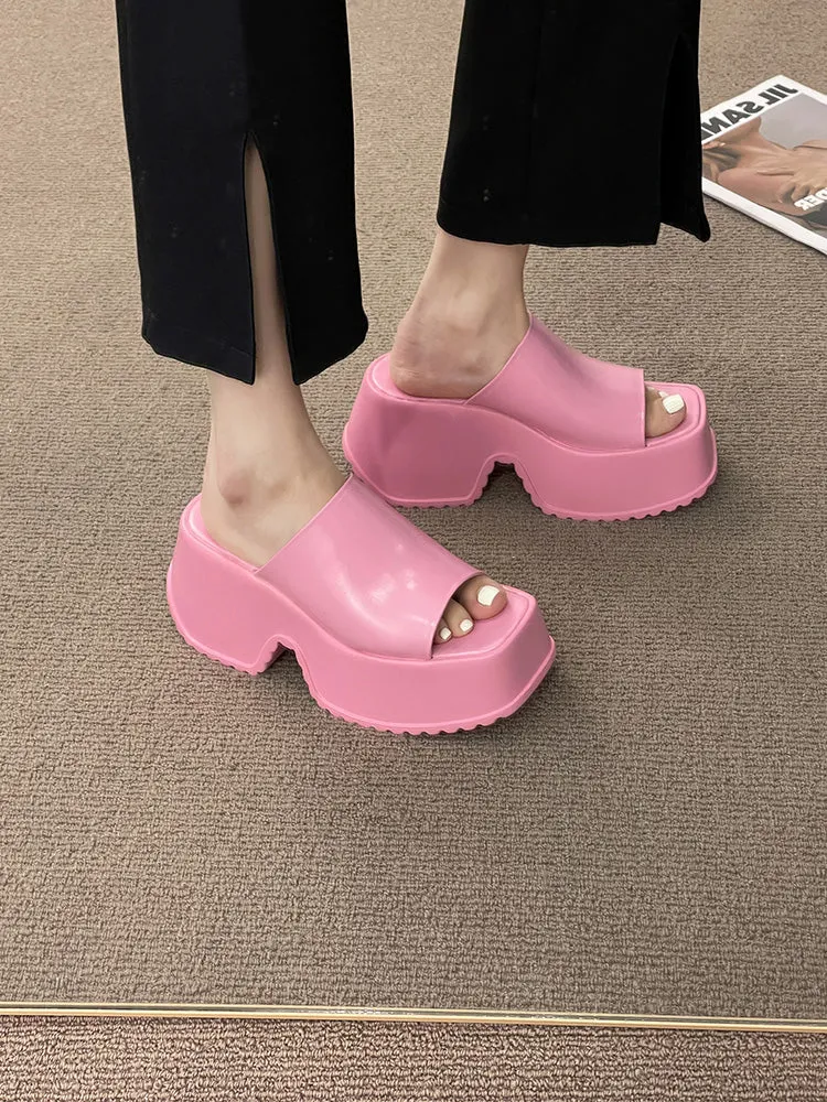 Muffin Cake-100 Platform Creepers Slippers