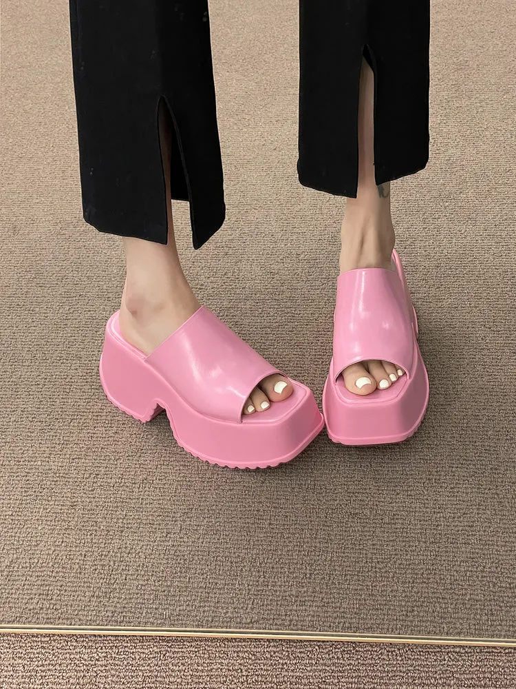 Muffin Cake-100 Platform Creepers Slippers