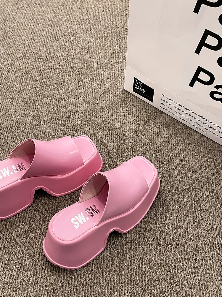 Muffin Cake-100 Platform Creepers Slippers