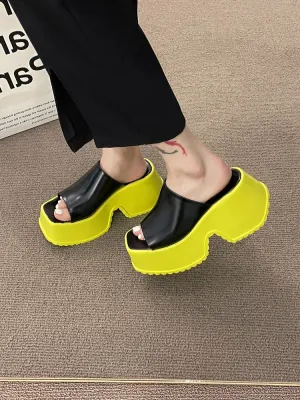 Muffin Cake-100 Platform Creepers Slippers