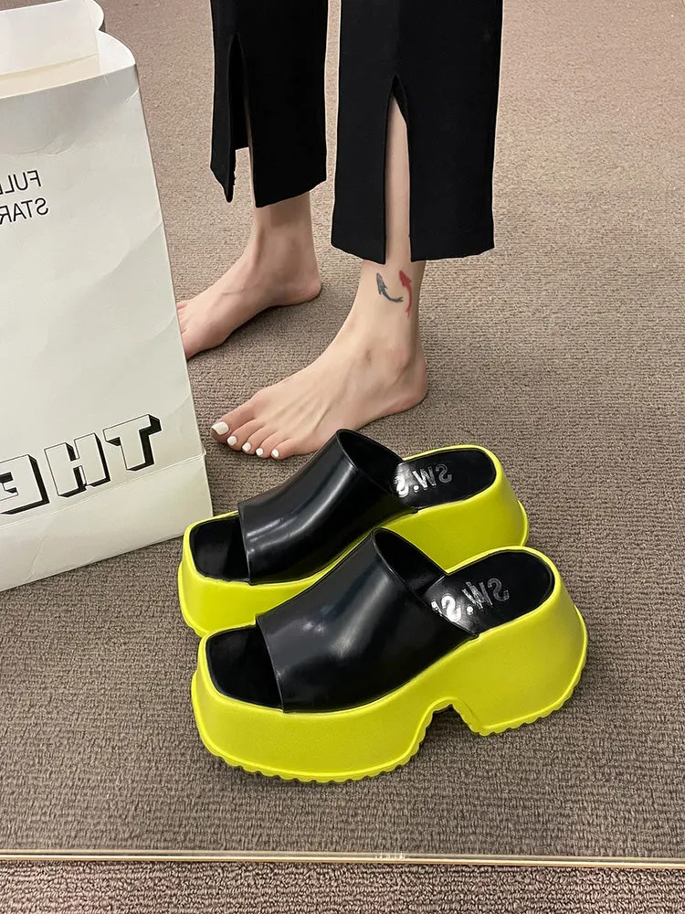 Muffin Cake-100 Platform Creepers Slippers
