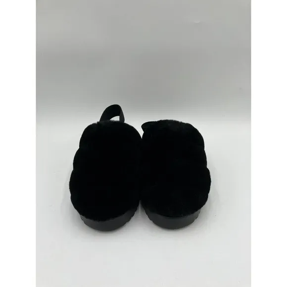 NEW UGG Super Fluff Women's Slippers Black US Size 5 1121751 NEW IN BOX