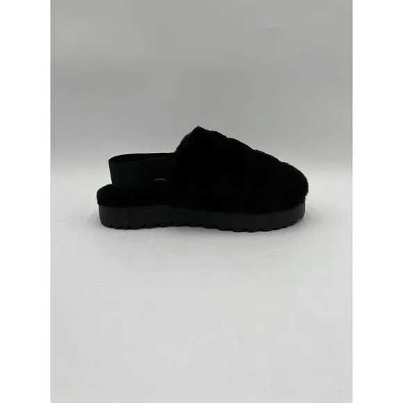 NEW UGG Super Fluff Women's Slippers Black US Size 5 1121751 NEW IN BOX