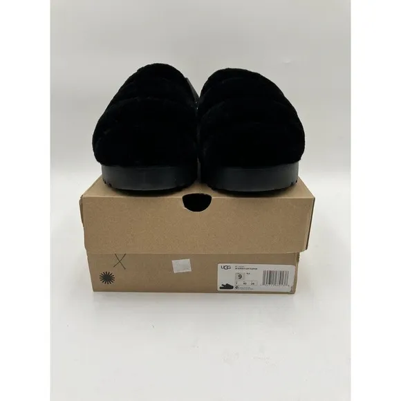 NEW UGG Super Fluff Women's Slippers Black US Size 5 1121751 NEW IN BOX