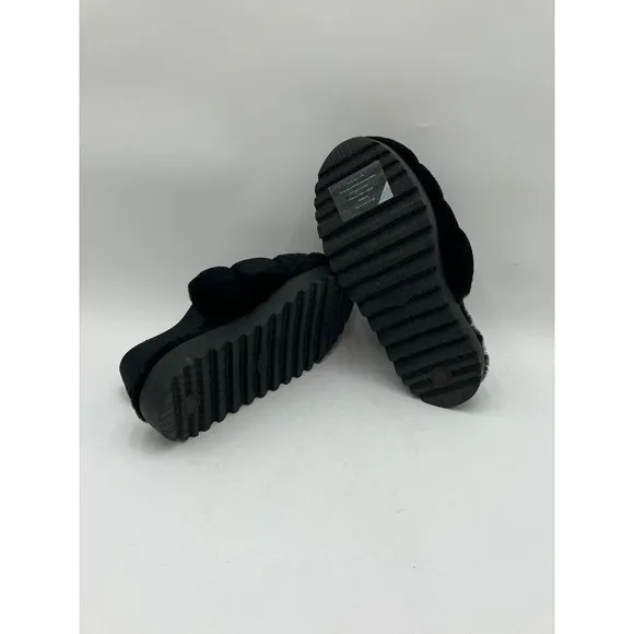 NEW UGG Super Fluff Women's Slippers Black US Size 5 1121751 NEW IN BOX