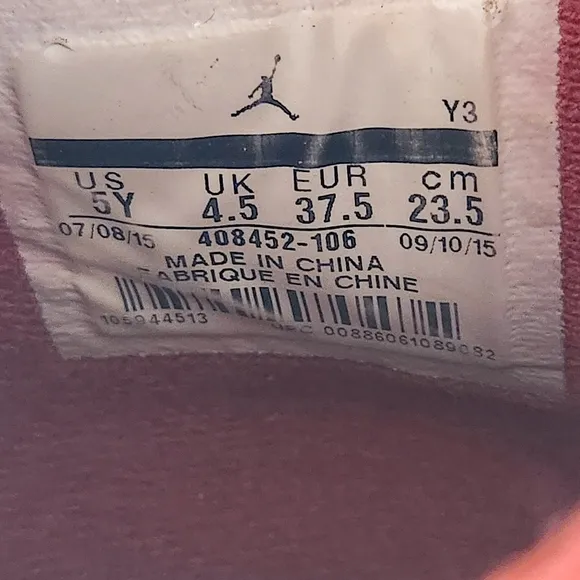 Nike White Gym Red Black Air Jordan 4 Retro ‘Alternate 89’ Size 5Y (Womens Sz 7)