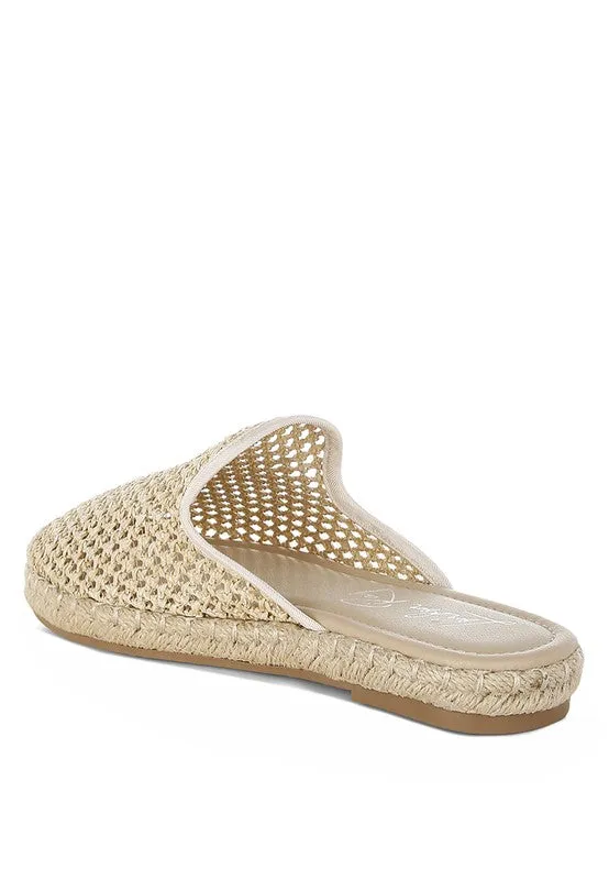 Nongai Raffia Espadrilles Mules