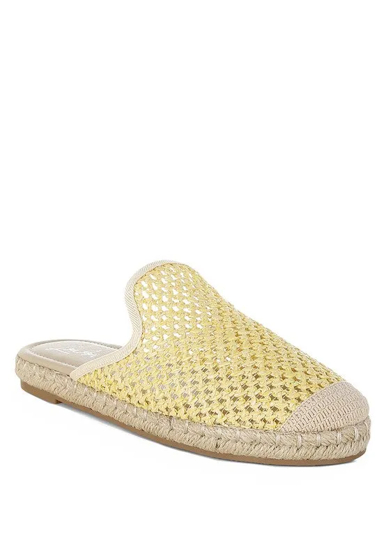 Nongai Raffia Espadrilles Mules