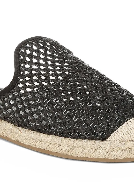 Nongai Raffia Espadrilles Mules