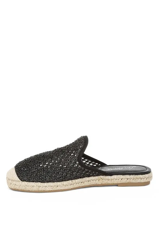 Nongai Raffia Espadrilles Mules