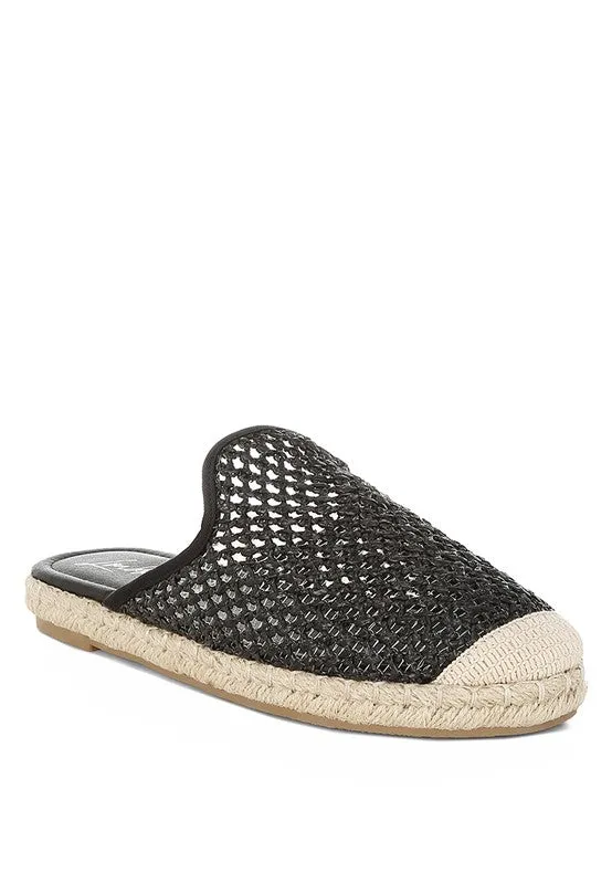 Nongai Raffia Espadrilles Mules