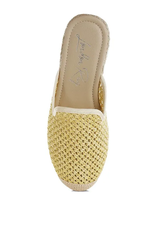 Nongai Raffia Espadrilles Mules