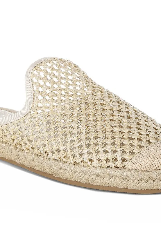 Nongai Raffia Espadrilles Mules