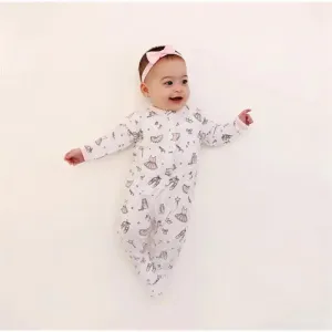 Noomie - Baby Ballerina With Ruffles Zipper Footie