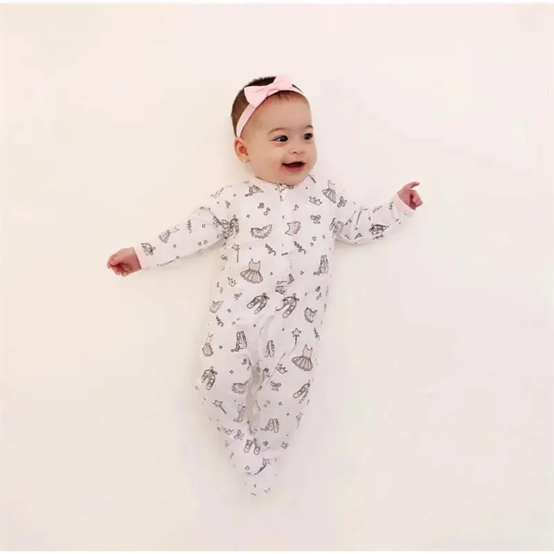 Noomie - Baby Ballerina With Ruffles Zipper Footie