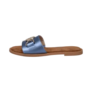 Pantoletten blau