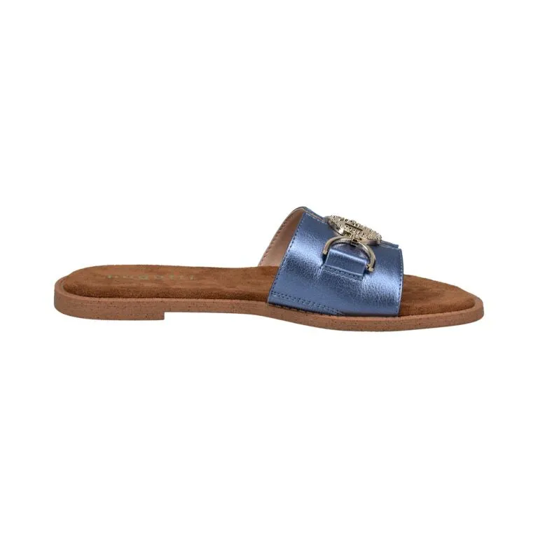 Pantoletten blau