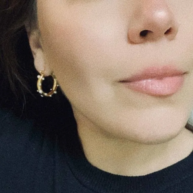 Pearls Gold Plated Earrings - waterproof