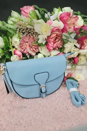 Pebble Leather Crossbody Shoulder Bag