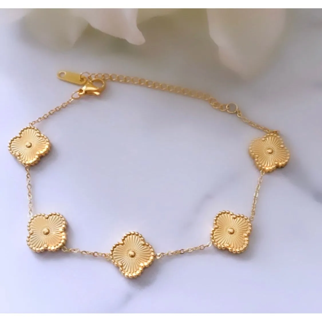 Petite Gold Clover Bracelet