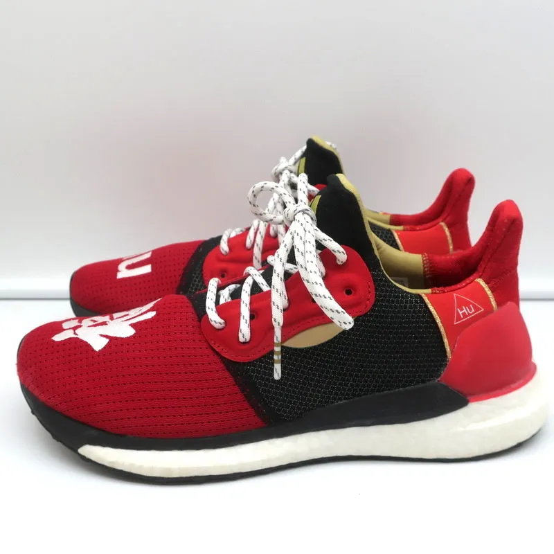 Pharrell x adidas Solar Hu Glide Chinese New Year Sneakers Red Black Size 8.5
