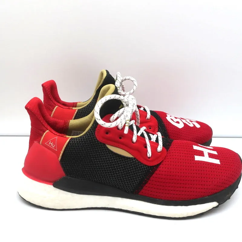 Pharrell x adidas Solar Hu Glide Chinese New Year Sneakers Red Black Size 8.5