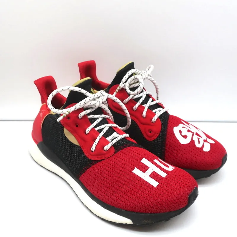 Pharrell x adidas Solar Hu Glide Chinese New Year Sneakers Red Black Size 8.5