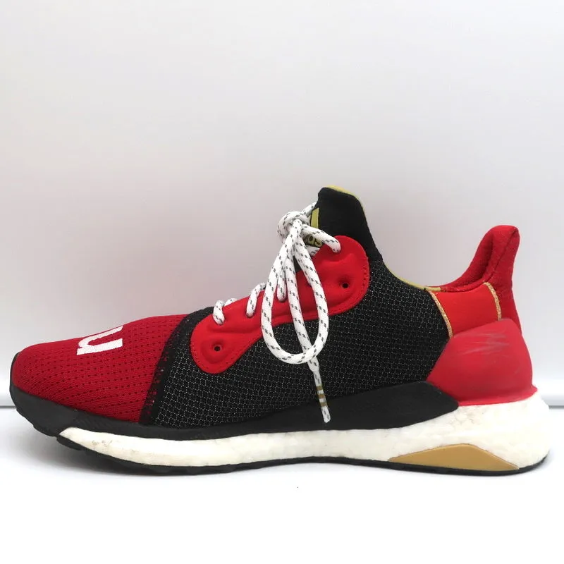 Pharrell x adidas Solar Hu Glide Chinese New Year Sneakers Red Black Size 8.5