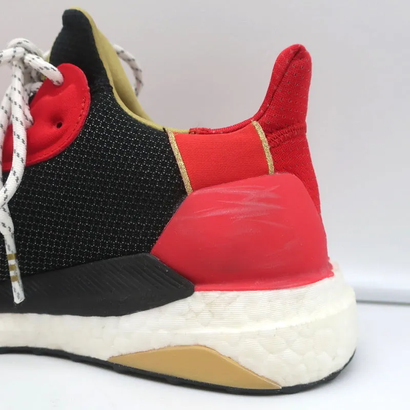 Pharrell x adidas Solar Hu Glide Chinese New Year Sneakers Red Black Size 8.5