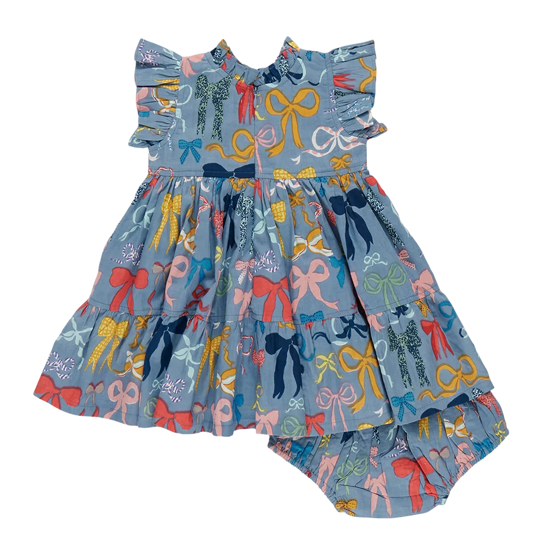 Pink Chicken Baby Baby Girls Jennifer Dress Set - Bows on Bows