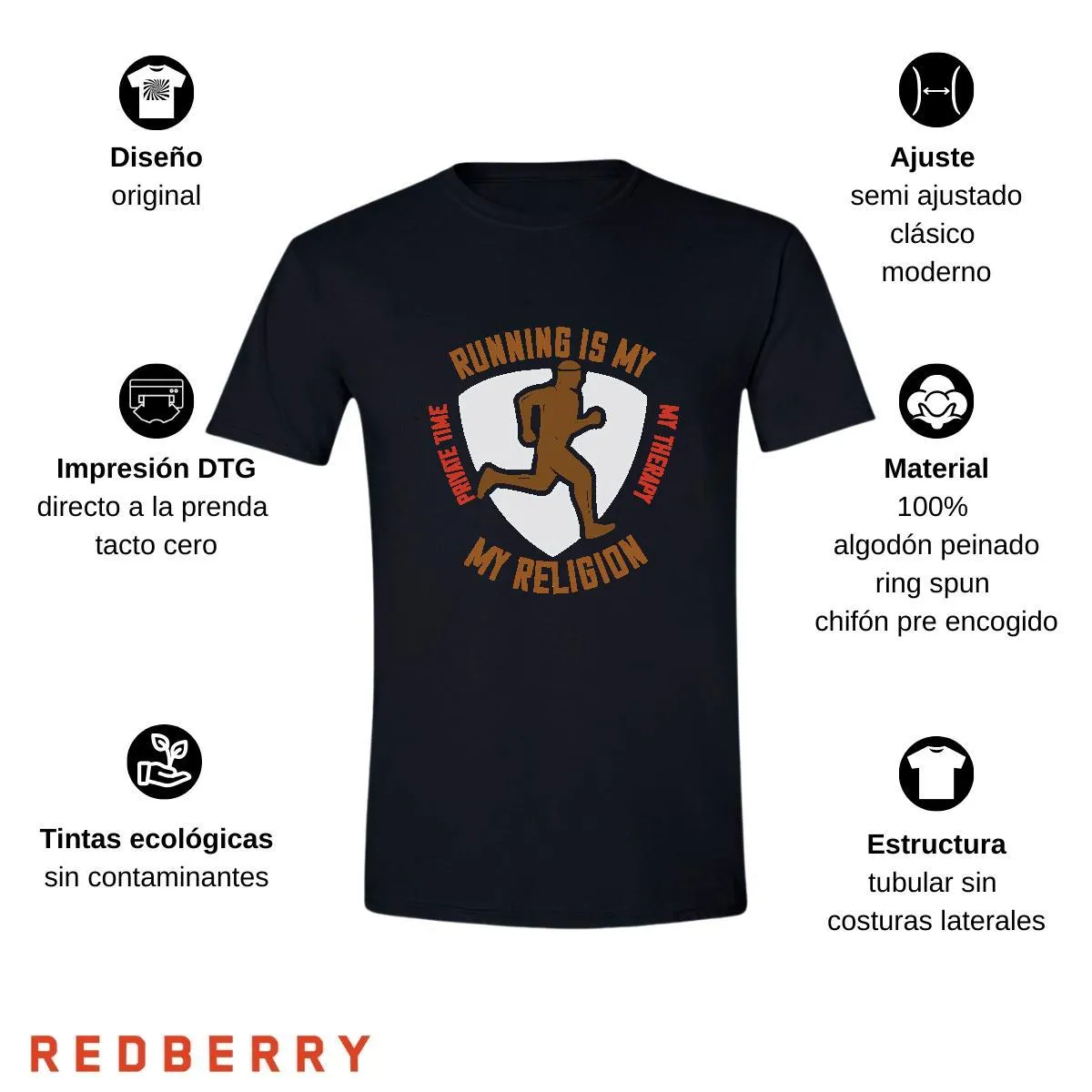 Playera Hombre Running Correr Maratón RN1030
