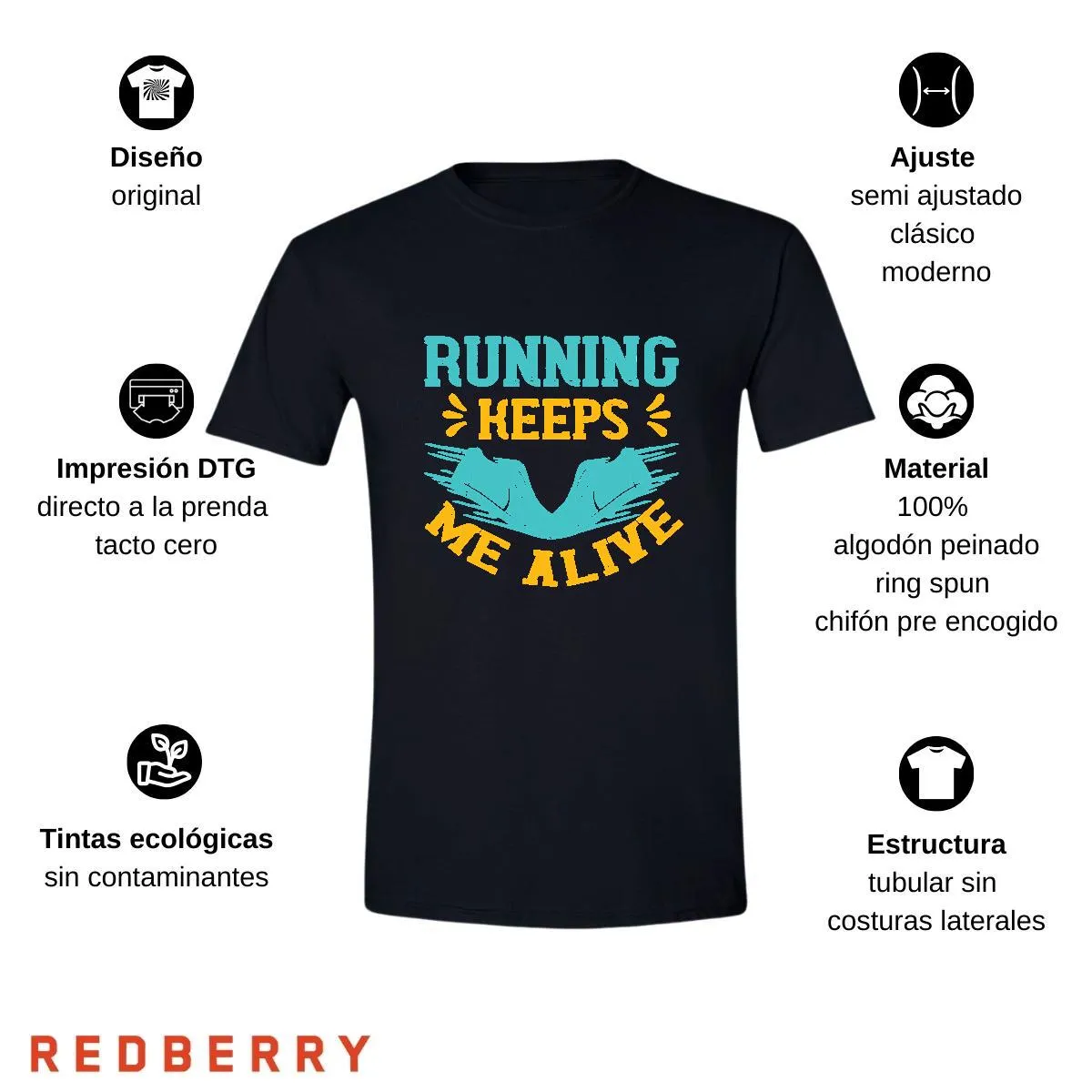 Playera Hombre Running Correr Maratón RN1032