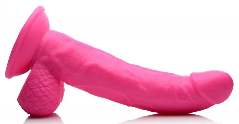 Pop Pecker 7.5 Inch  With Balls - Pink