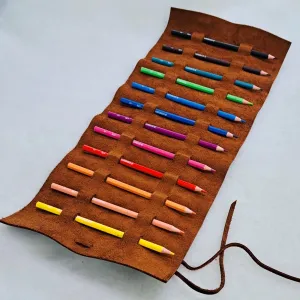 Premium Oiled Leather Artists' Pencil Roll