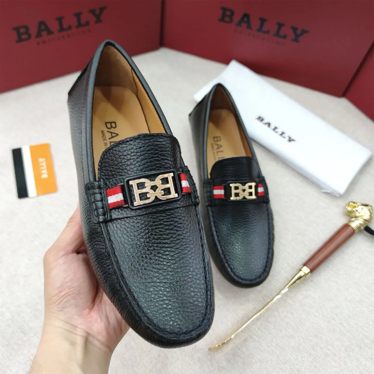 Premium Texture Leather Driver  Loafers