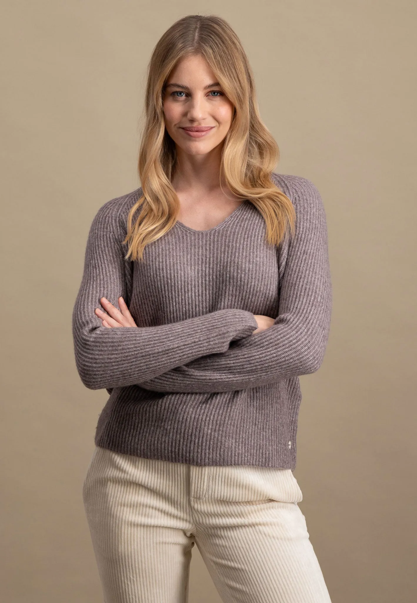 Pullover aus Wollmix mit V-Ausschnitt
