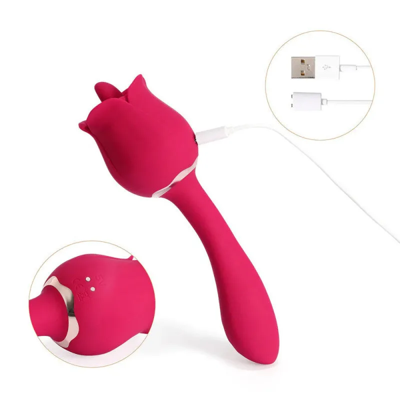 Rhea - the Rose Licking Tongue Vibrator and G Spot Massager