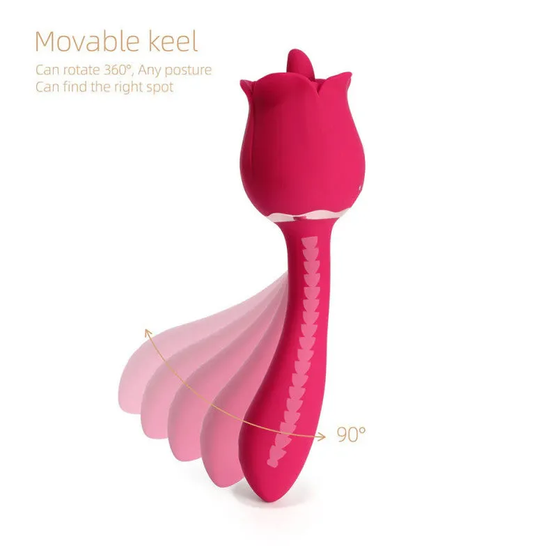 Rhea - the Rose Licking Tongue Vibrator and G Spot Massager