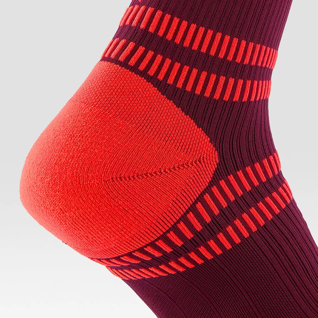 Running Socks Women | Bordeaux / Orange