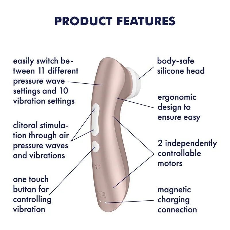 Satisfyer Pro 2  Touch-Free - Clitoral Stimulator With Vibration - Rose Gold