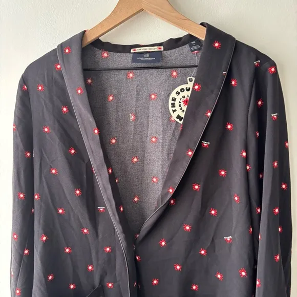 Scotch &amp; Soda Light Weight Blazer Paradise Seeker All Over Print Sz L NWT