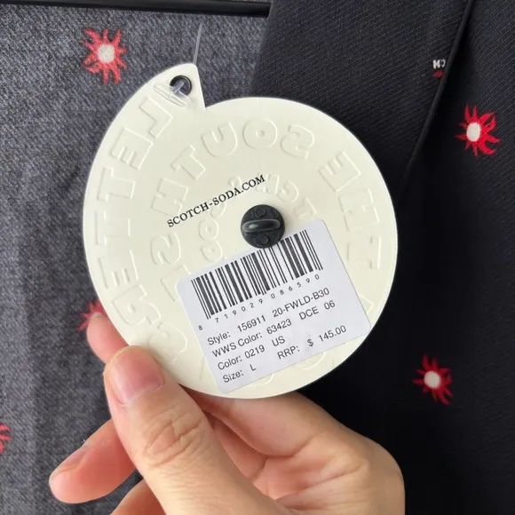 Scotch &amp; Soda Light Weight Blazer Paradise Seeker All Over Print Sz L NWT
