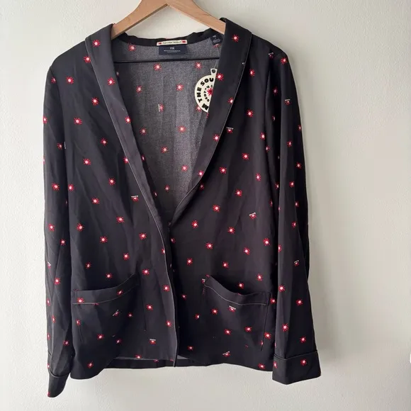 Scotch &amp; Soda Light Weight Blazer Paradise Seeker All Over Print Sz L NWT