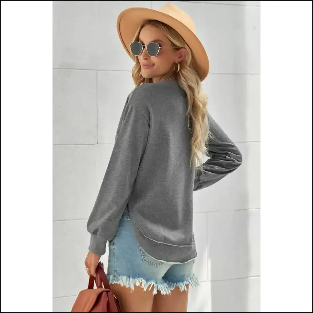 Slay All Day in our Chic Slit Drop Shoulder Sweatshirt! 🔥 Needful Things