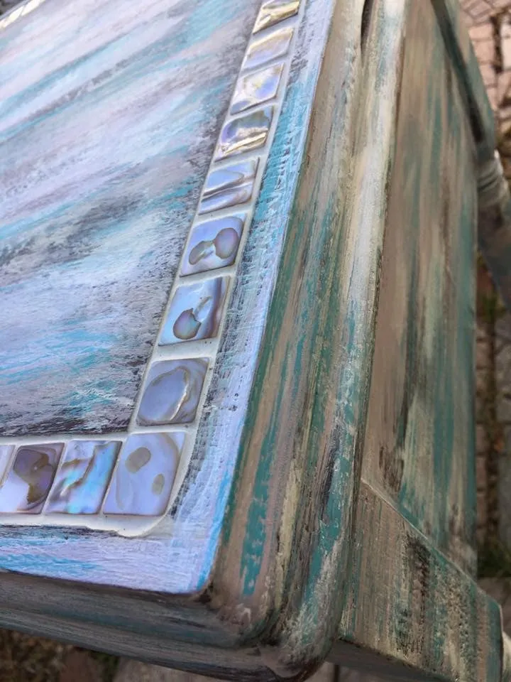 SOLD! Beachy, Farmhouse, Shabby  Upcycled Entry Table, Side Table from a 1920's Sewing Machine