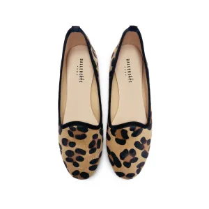 Spotted calf hair women loafers