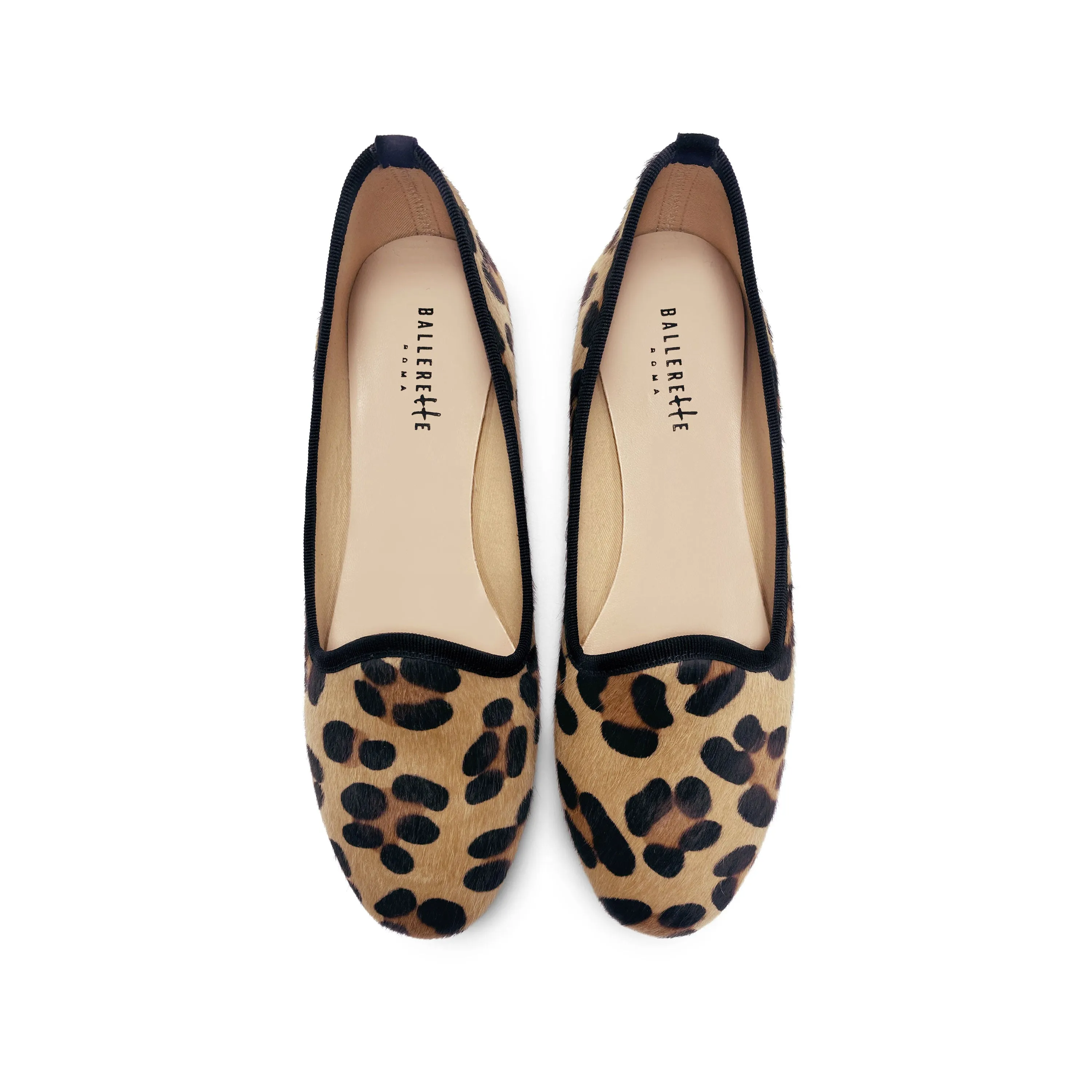 Spotted calf hair women loafers