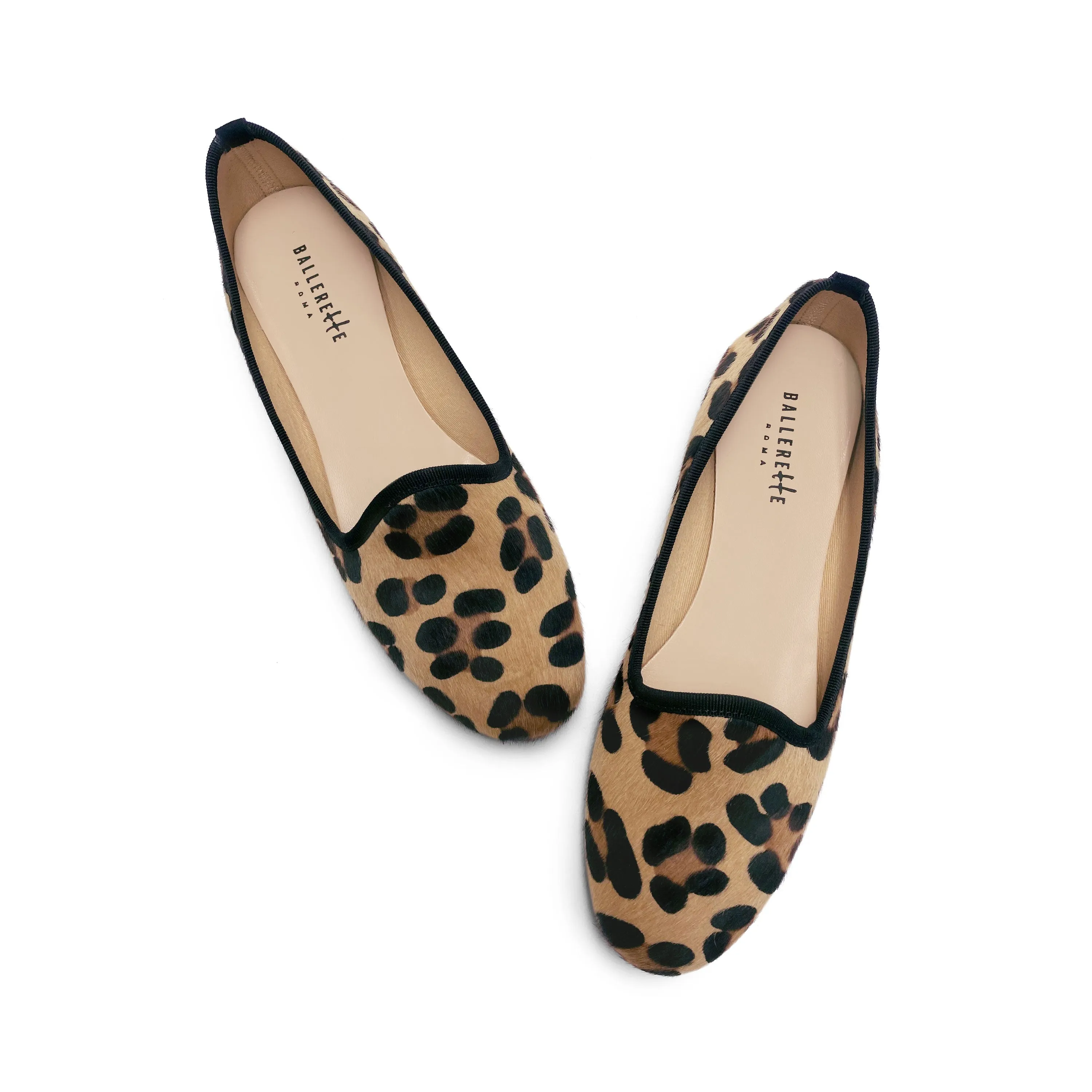 Spotted calf hair women loafers