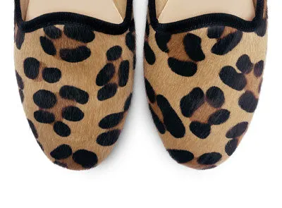 Spotted calf hair women loafers